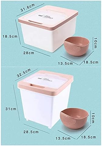 Recipiente de armazenamento de cereais kekeyang balde de arroz de 15 kg para uso doméstico e caixa de armazenamento