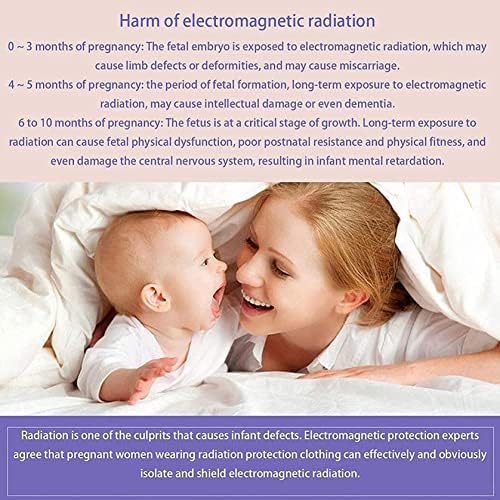 ROHXAJ EMF ANTI-RADIAÇÃO Roupas de maternidade, tecido de proteção de radiação de fibra prateada Proteja o corpo