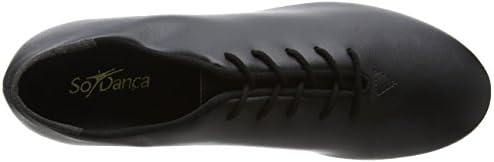 Então, sapatos de torneira da danca masculinos, pretos, 7