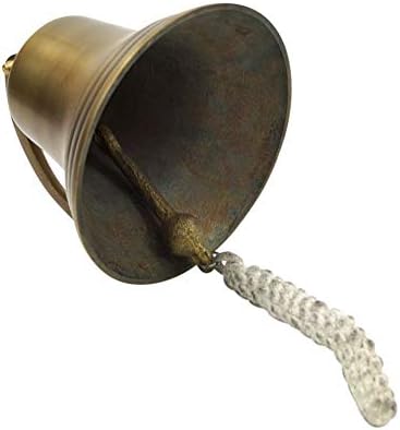 Nagina International Aluminium Bell Brass Antique - decoração náutica
