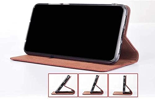 Caixa de telefone de couro de textura de avestruz HAODEE, capa resistente a arranhões à prova de