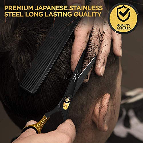 Tesoura profissional de corte de cabelo Jecudi Conjunto de 6,5 polegadas- Aço inoxidável japonês feito à mão,