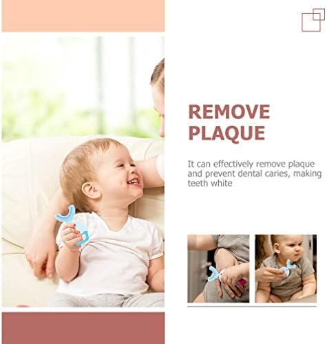 Crianças aquecidas, escova de dentes manual em forma de dentes com escova de silicone massagem de cabeça escova