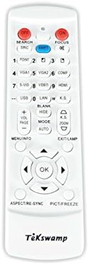 Controle remoto de projetor de vídeo tekswamp para mitsubishi wd570u