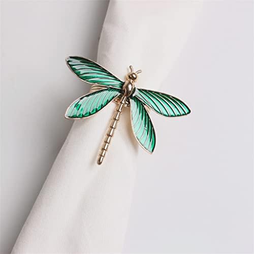 Ganfanren 4pcs pingando a dragonfly de guardanapo anel de guardana