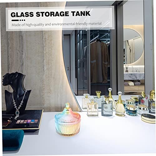 Homoyoyo Storage Jar Doces de doce de vidro com jarros doces de vidro de tampa com tampas de vidro recipiente