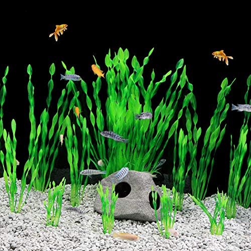 MyLifeUnit Artificial Aquarium Plants, 13 embalam plantas de água de algas plásticas para tanques de peixes