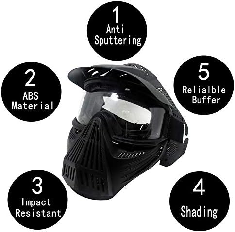 Máscara tática Airsoft máscaras, para caça a airsoft bb, cs game de rosto completo equipamento tático,