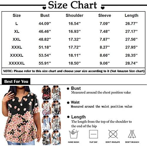 Quarto de julho Tops Crop Tops for Women Plus Size Loose T-Shirt Summer sai