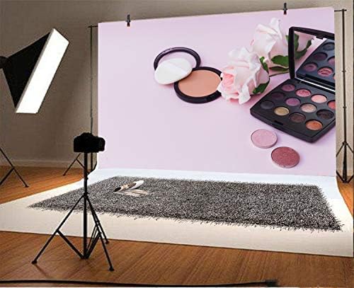 Baocicco 5x3ft compõe cenário de vinil fundo fotografia leve tom roxo cosméticos moldura olho maquiagem