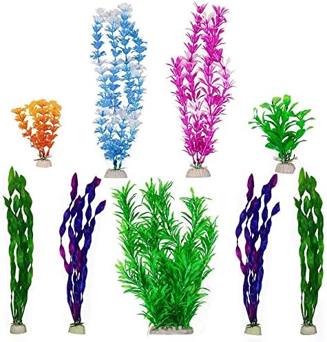 Jor Plants Plants, ornamentos artificiais para tanques de peixes, decorões de aquário realistas multicoloridos