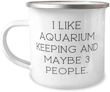 Love Aquarium mantendo caneca de 12 onças, eu gosto de manutenção de aquário e talvez 3 pessoas,