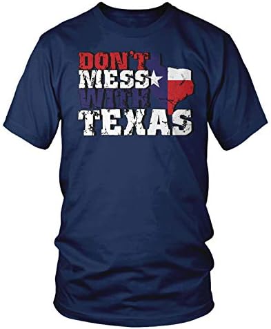 Masculino amdesco Não mexa com a camiseta do Texas
