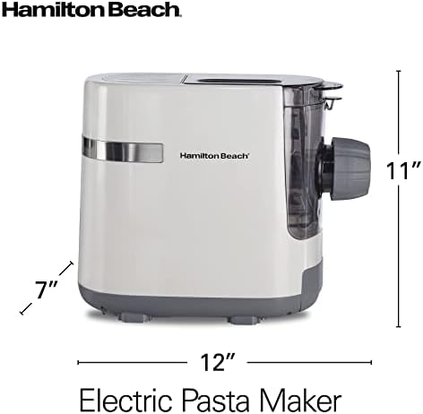 Hamilton Beach Electric Pasta Maker & Noodle Machine com 7 moldes para espaguete e fettucine e muito mais, faz