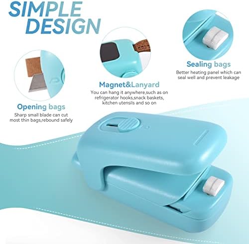 Sealador de Mini Bag, Romsto, selador de vácuo de calor portátil, selador de calor e cortador de 2 em 1