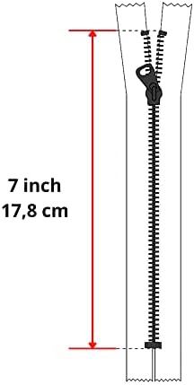 7 Bobina de nylon zíper preto de 7 polegadas sem separação zíper preto 7 polegadas Zipper de zíper de costura