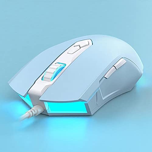 Mouse de jogos leves de Felicon RGB, botões programáveis ​​7, LED ergonômico LED iluminado por gamer