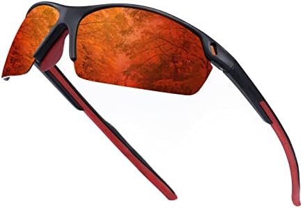 Óculos de sol polarizados para homens para homens, enrolados em torno de óculos de sol esportivos para a corrida