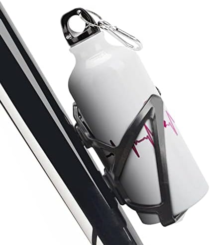 Fita rosa Câncer de mama de mama batida esportiva garrafa de alumínio portátil garrafas de água leves com boné