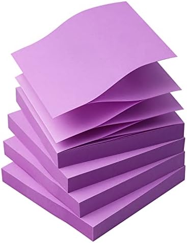 Notas adesivas 3x3 Pop-up Auto-nota Pads com cores brilhantes, fácil de postar para escritório, shool, casa, 4 almofadas/pacote, 90 folhas/pads