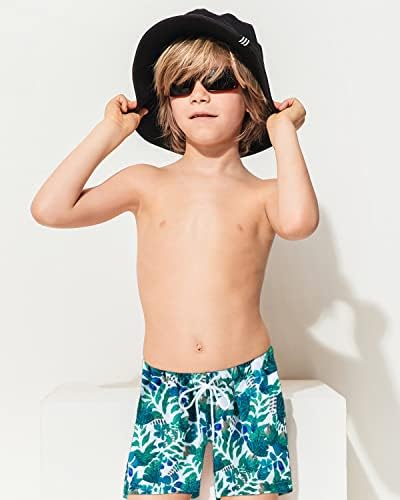 Fedpop Boys Swim Swim Sworks Quick Dry Beach Swim Board Shorts UPF 50+ Boy Swimwear Muthing Tarnes Swimsuit