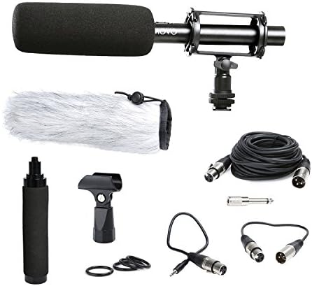 MOVO POTO VXR100L PROFISSIONAL 15 SUPERCARDioid Condensor Shotgun Video Microfone Kit para câmeras DSLR e