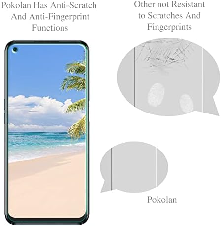 Protetor de tela POKOLAN [3-PACK] projetado para o OnePlus Nord N200 5g de vidro temperado, anti-arranhão, livre de bolhas, amigável