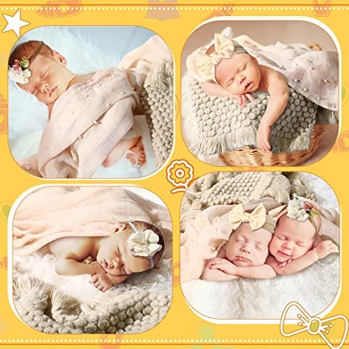 6 PCS Recém-nascidos Fotografia Propções de fotos do bebê Adeços de bebê Long Ripple envolve a criança recorda