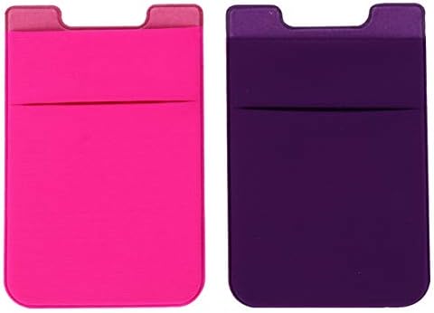 Valiclud 2pcs Solid Color Cell Phone Card Stick Stick na carteira adesiva Ultra Slim Phone Pocket Id Mangeves