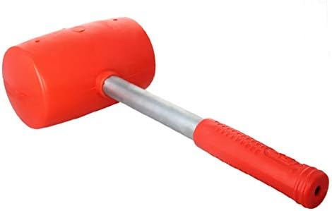 Martelo de borracha vermelha de utoolmart, 70 onças, martelo de face macia, tubo de aço inoxidável