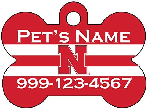 Nebraska Cornhuskers Pet Id Dog Tag | Oficialmente licenciado | Personalizado para o seu animal de estimação