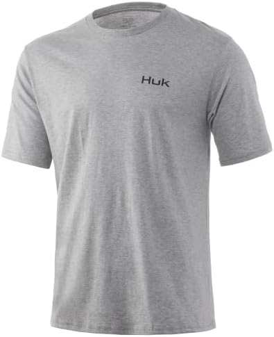 Huk Women KC Scott Scott Short Manga Camiseta | T-shirt de pesca de desempenho