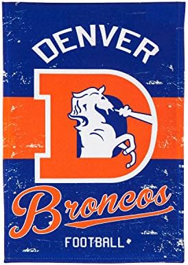 Equipe Sports America Denver Broncos NFL Bandeira da casa de linho vintage - 28 ”W x 44” h Bandeira