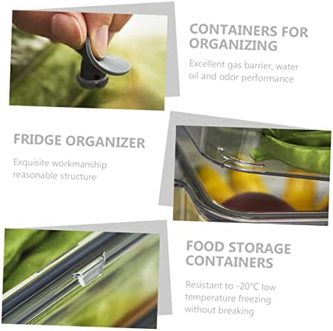 Organizador mais nítido da refrigeradora HonMeet com recipientes de plástico organizador de organizador