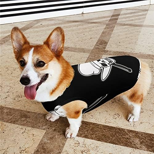 Skull-Chef Dog Vollover Petshirt Sweetshirt Dog Jacket Roupos para pequenos cães e gatos médios xl