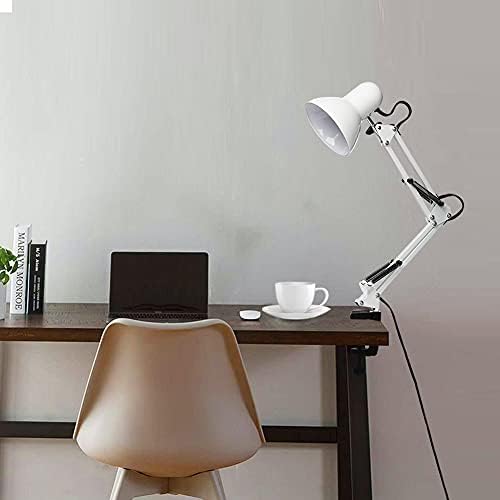Lâmpada de mesa do Gupuzm LED com braçadeira - lâmpada de mesa de balanço com 1 lâmpadas frias