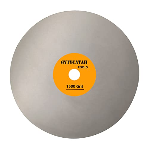 Gytycatah Diamond Plat Lap Disc, 6 x 1/2 Arbor 600 Grit, Roda de volta com revestimento de diamante para