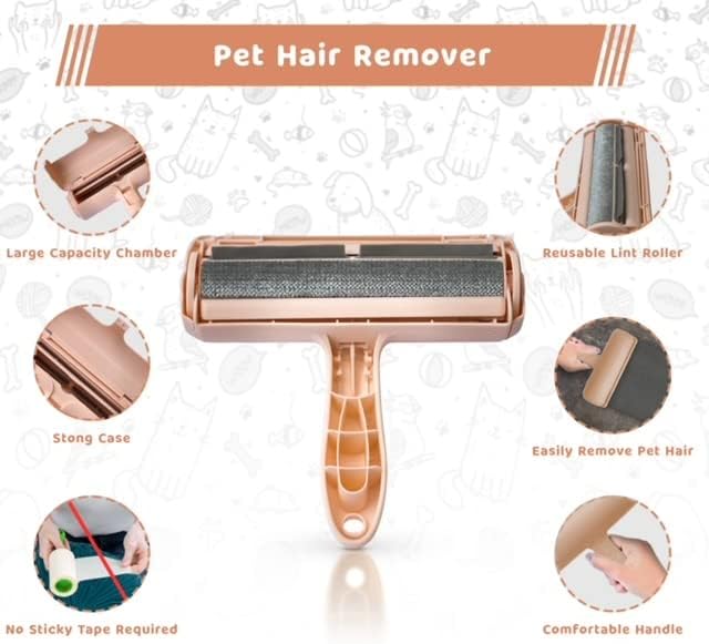Explique a ferramenta de removedor de pêlos- removedor de cabelo de gato e cachorro reutilizável, remove cabelos de cachorro e gato de móveis, tapetes, roupas de cama, roupas, sofá e assentos de carro