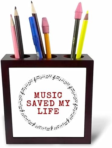 Design criativo 3drose com um texto de música salva minha vida - titulares de canetas de telha