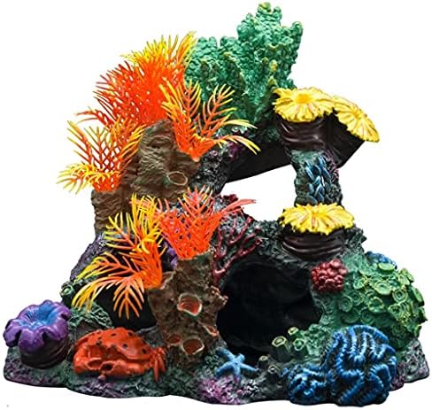 MJWDP Aquário decoração de peixes paisagismo artificial recife de coral artificial Acessórios de decoração