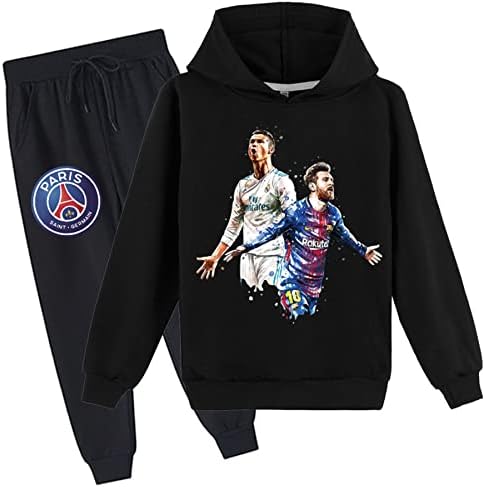 Zapion Kids Cristiano Ronaldo Hoodies Lionel Messi Sweatshirts and Sweetpantes Define o rastreamento de Casaul