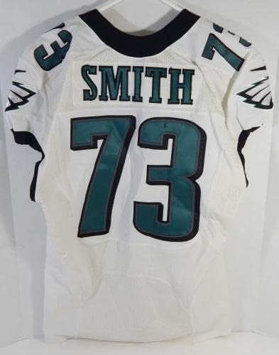 2014 Philadelphia Eagles Wade Smith 73 Jogo emitido White Jersey 46+4 718 - Jerseys de Jerseys usados ​​na