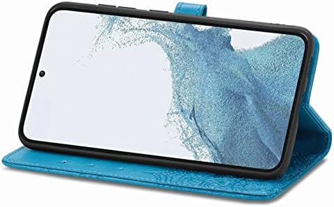 ASDSINFOR CASO PARA SAMSUNG Galaxy S23 5G Caixa de carteira, estojo de couro PU premium com suporte para o suporte de cartão de fólio magnético Flip Flip Protection para Samsung Galaxy S23 5G Blue SD