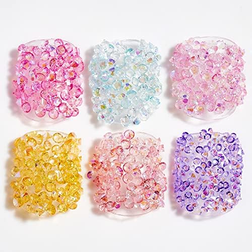 Pedras de strass de unhas de resina transparente em caixa Mini Diamond Crystal Strass Charmms Stones para decoração de unhas -