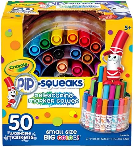 Crayola Pip Squeaks Marker Conjunto, 50 marcadores laváveis, presente para crianças
