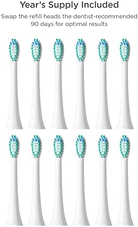 Escova de dentes elétrica Soniclean Pro 4800 para adultos com 12 cabeças de escova de dentes,