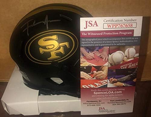 Frank Gore San Francisco 49ers assinou o Mini Capacete Eclipse Speed ​​JSA testemunhou