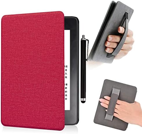 Caso para 6.8 Kindle Paperwhite 11ª geração 2021 com alça de mão e caneta, magro com despertar/sono