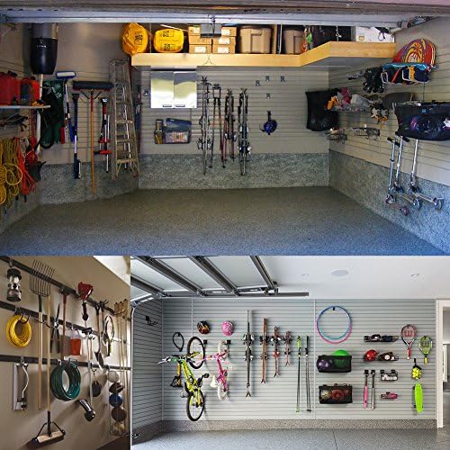 Yisunnan Garage Storage Jumbo Arm Hook Pesado Montagem de parede Organizador de jardim utilitário Garden com EVA Protector, 6 PCs 9.5inch J Hooks
