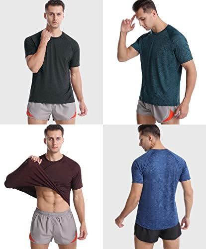 Mens Quick Dry Dry Fit Athletic Workout Gym Running Tshirt Camiseta ativa para Men Activewear Sport Sport Fitness Wicking Shirt